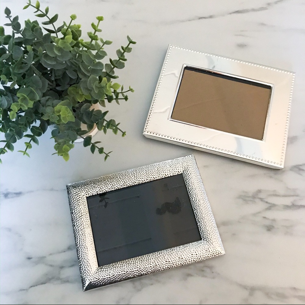 Set of Two 4x6 Silver Picture Frames